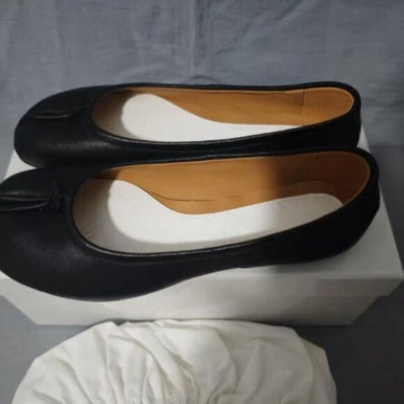 Maison Margiela Tabi Ballet Flats Shoes 39 24cm Split Toe Leather Japan good - Picture 5 of 6